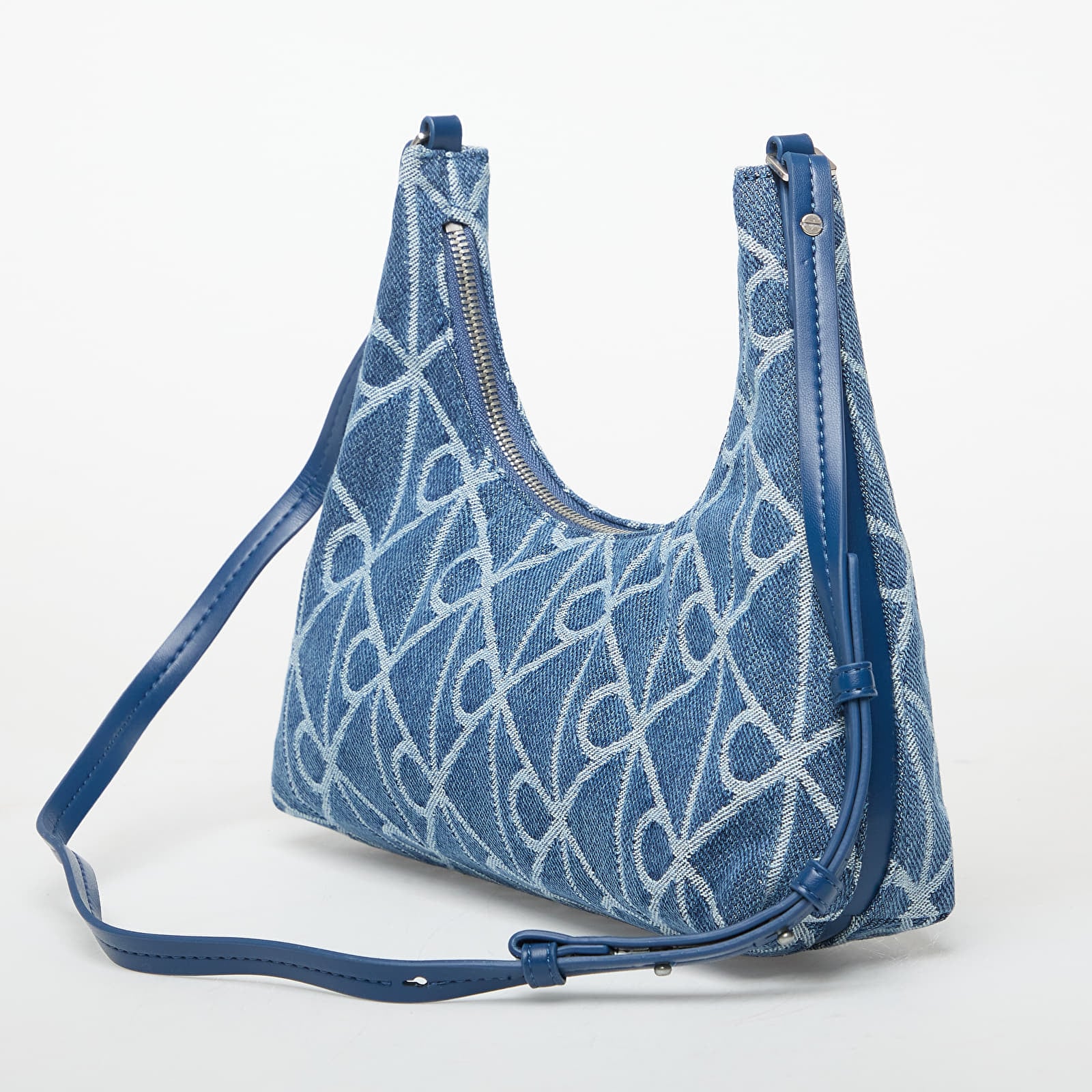 Męskie torby na ramię Calvin Klein Emblem Aop Denim Sho Blue