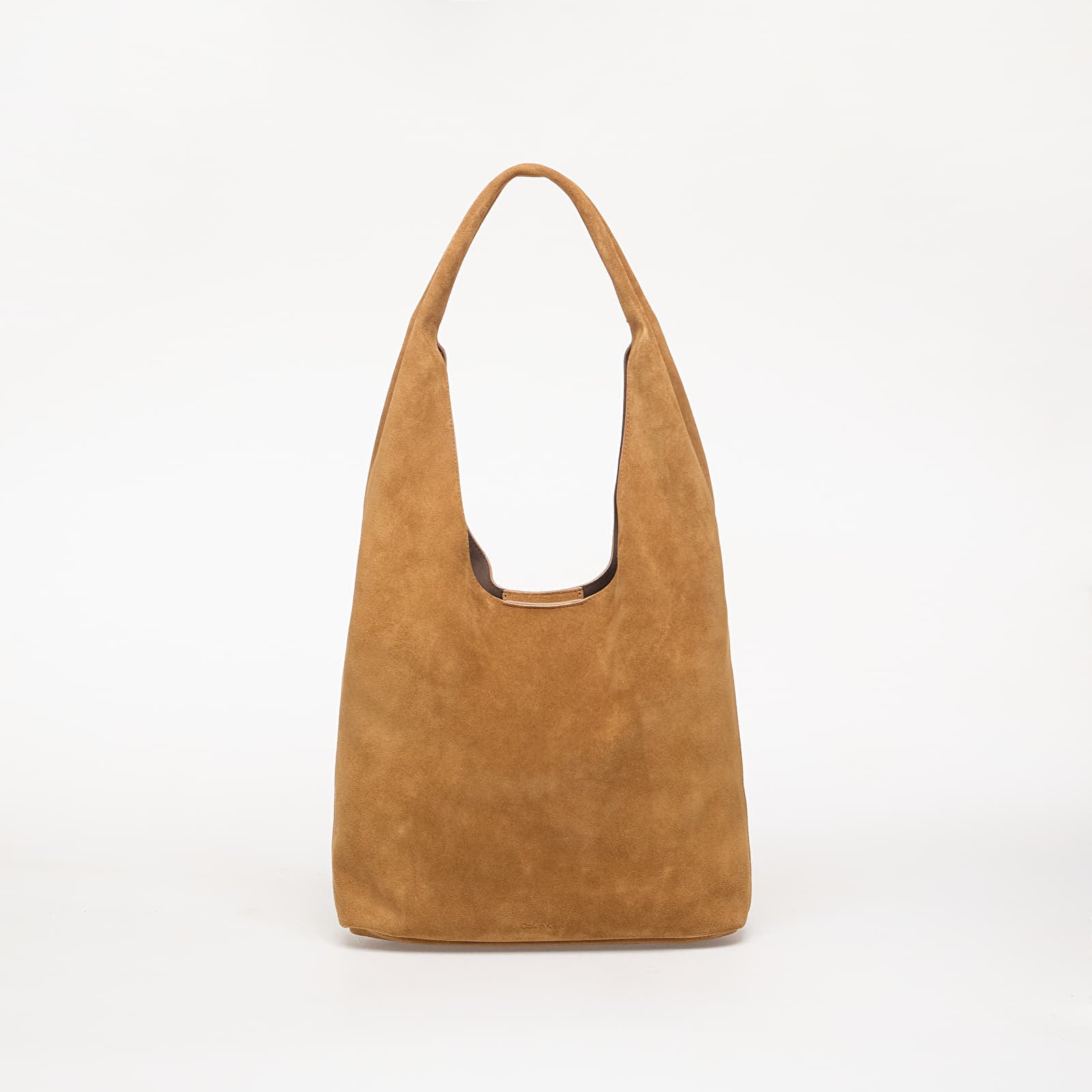 Vīriešu plecu somas Calvin Klein Slouchy Suede Leather Brown