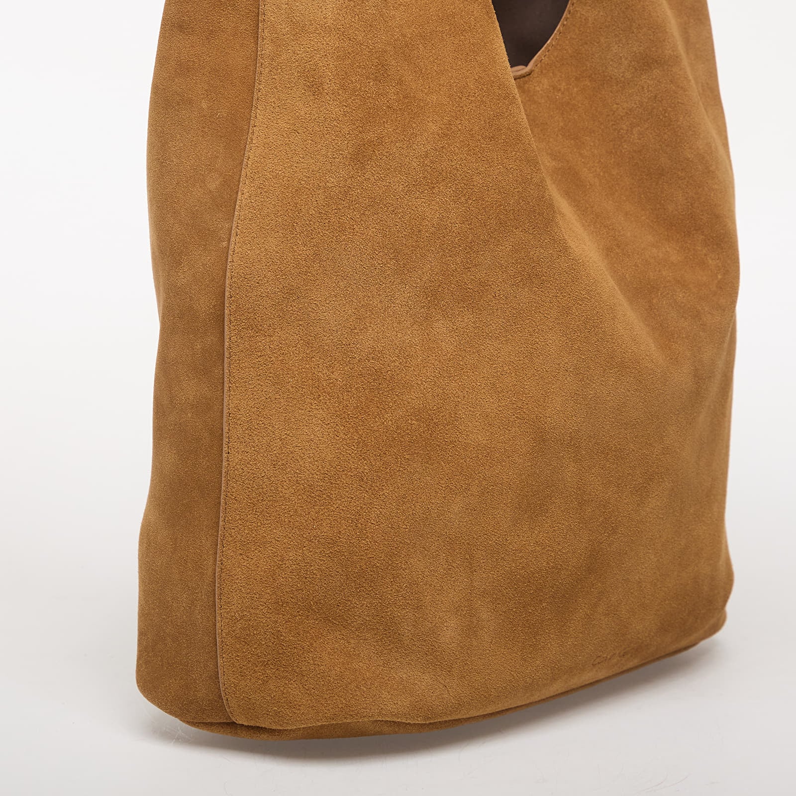 Vīriešu plecu somas Calvin Klein Slouchy Suede Leather Brown