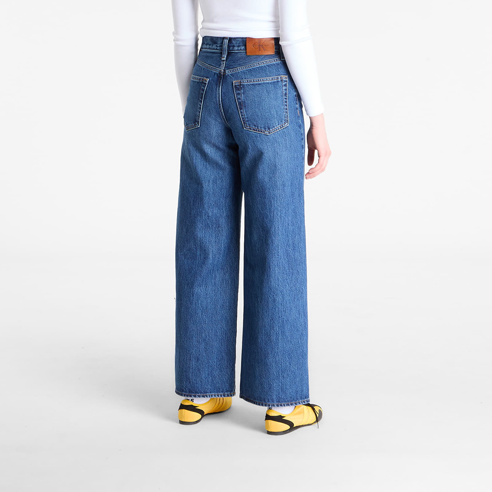 Dámske jeans Calvin Klein Jeans The Wide Leg Jeans Blue