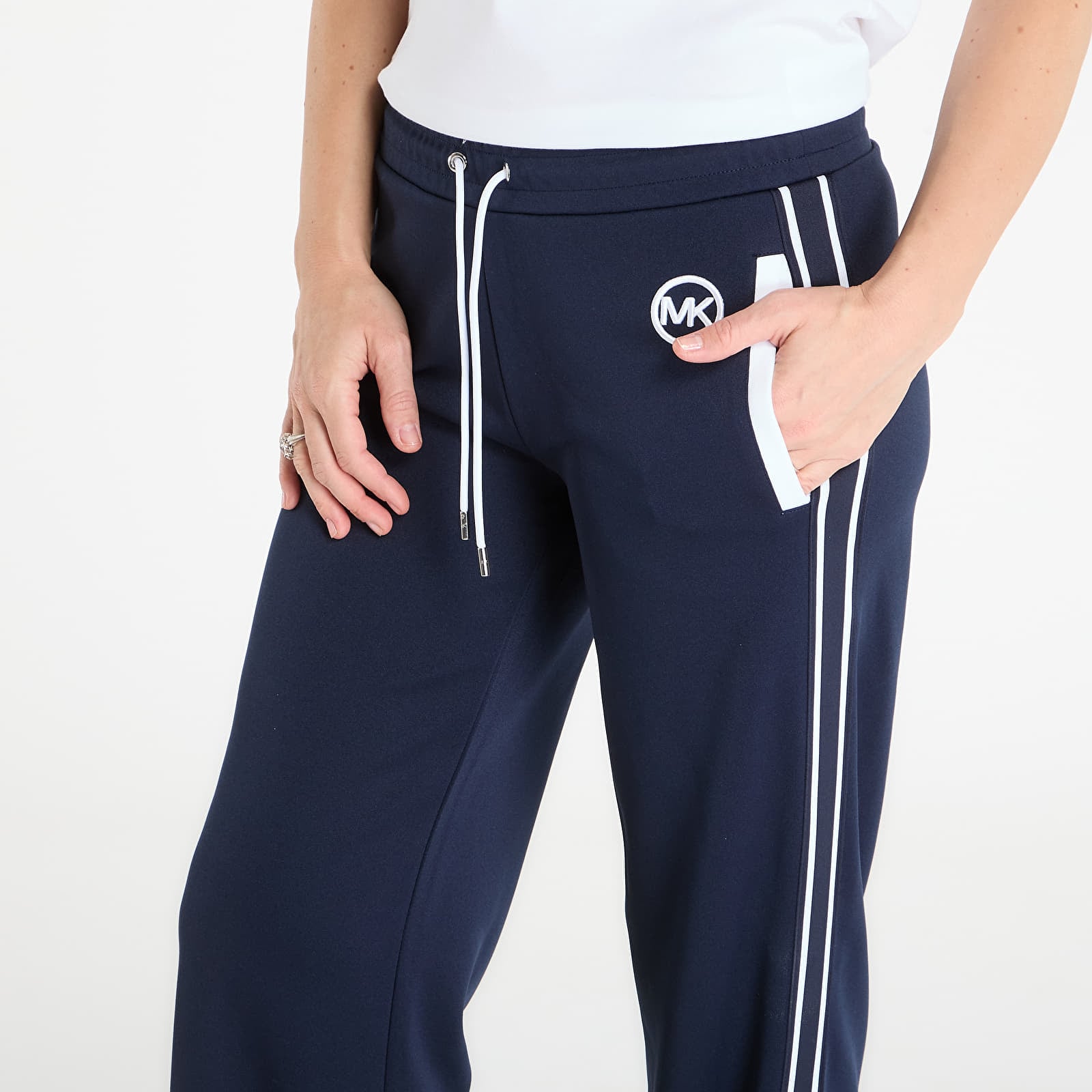 Tepláky Michael Kors Contrast Trim Track Pant Midnight Blue