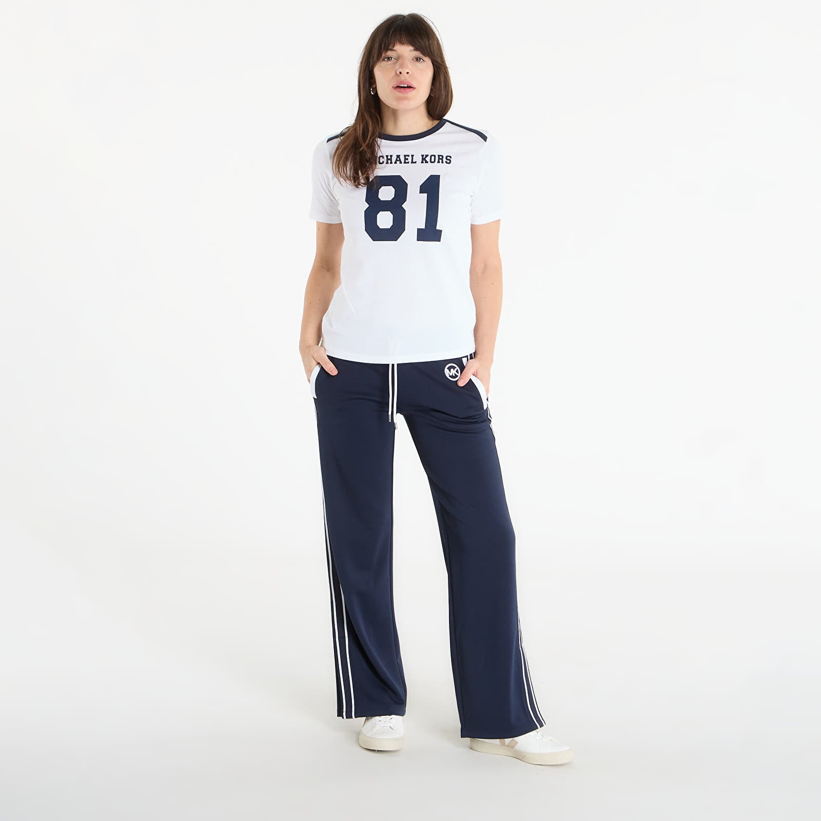 Tepláky Michael Kors Contrast Trim Track Pant Midnight Blue