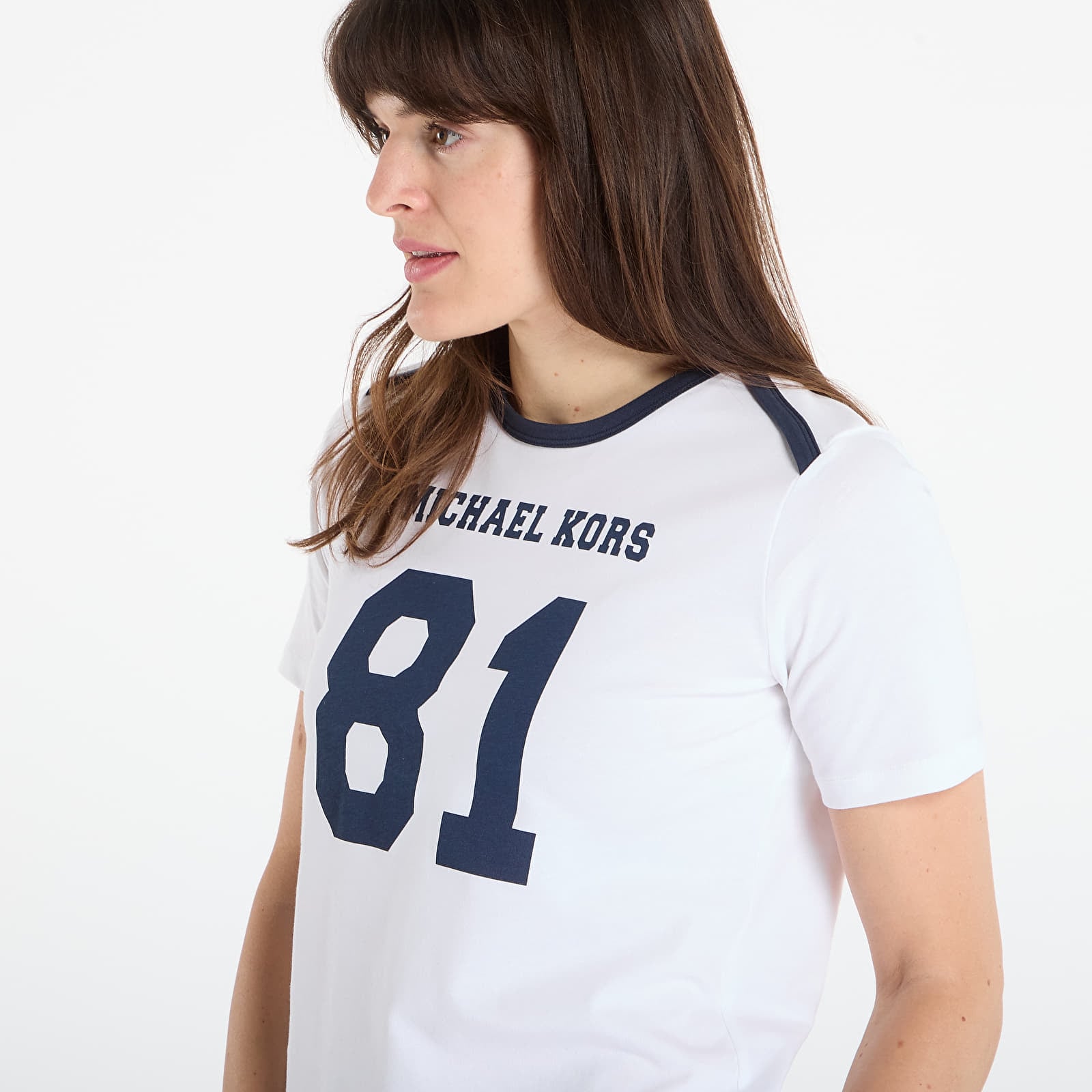 T-krekli Michael Kors Lapped Shoulder 81 Classic Tee Midnight Blue