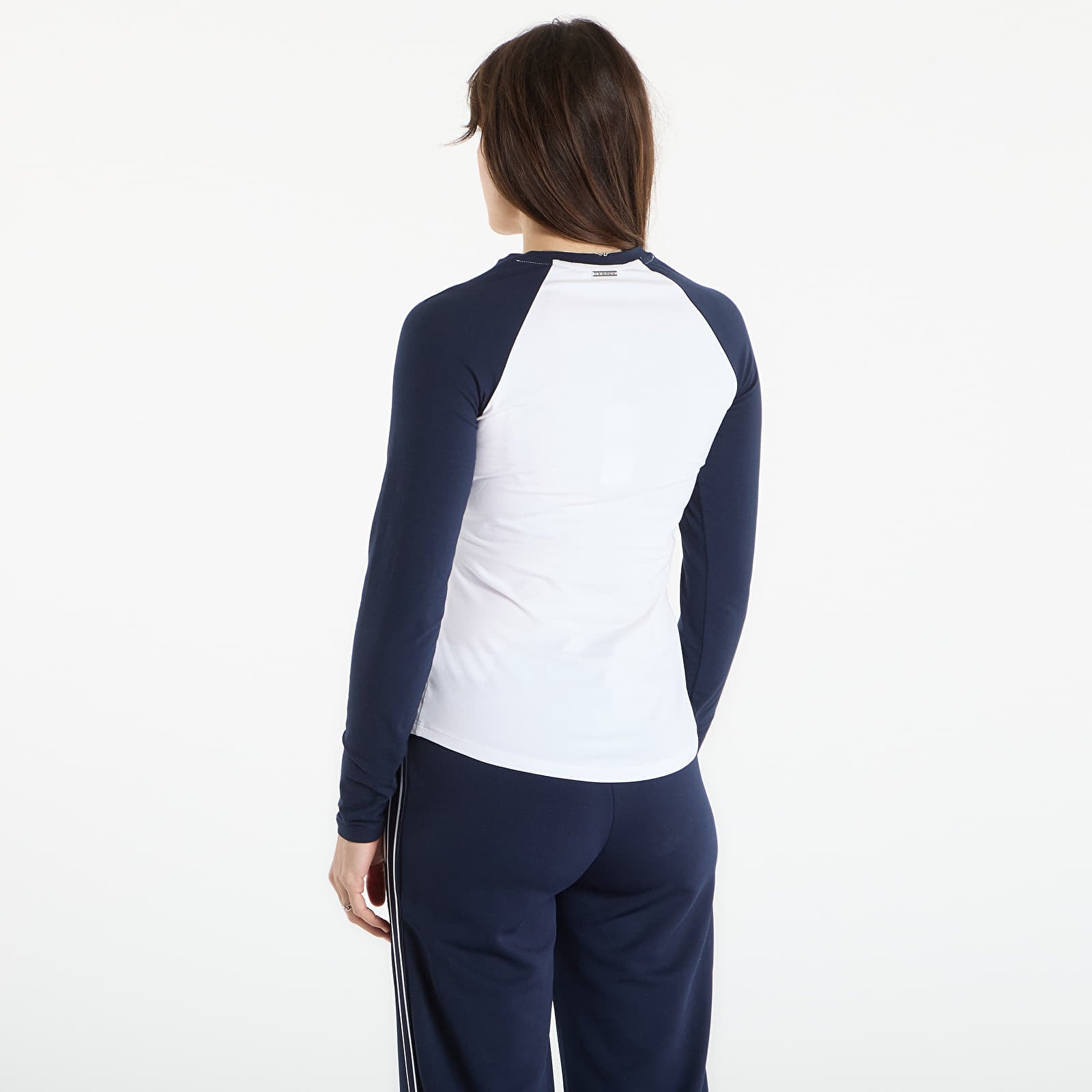 T-shirts Michael Kors Crew Ls Logo Fitted Tee Midnight Blue