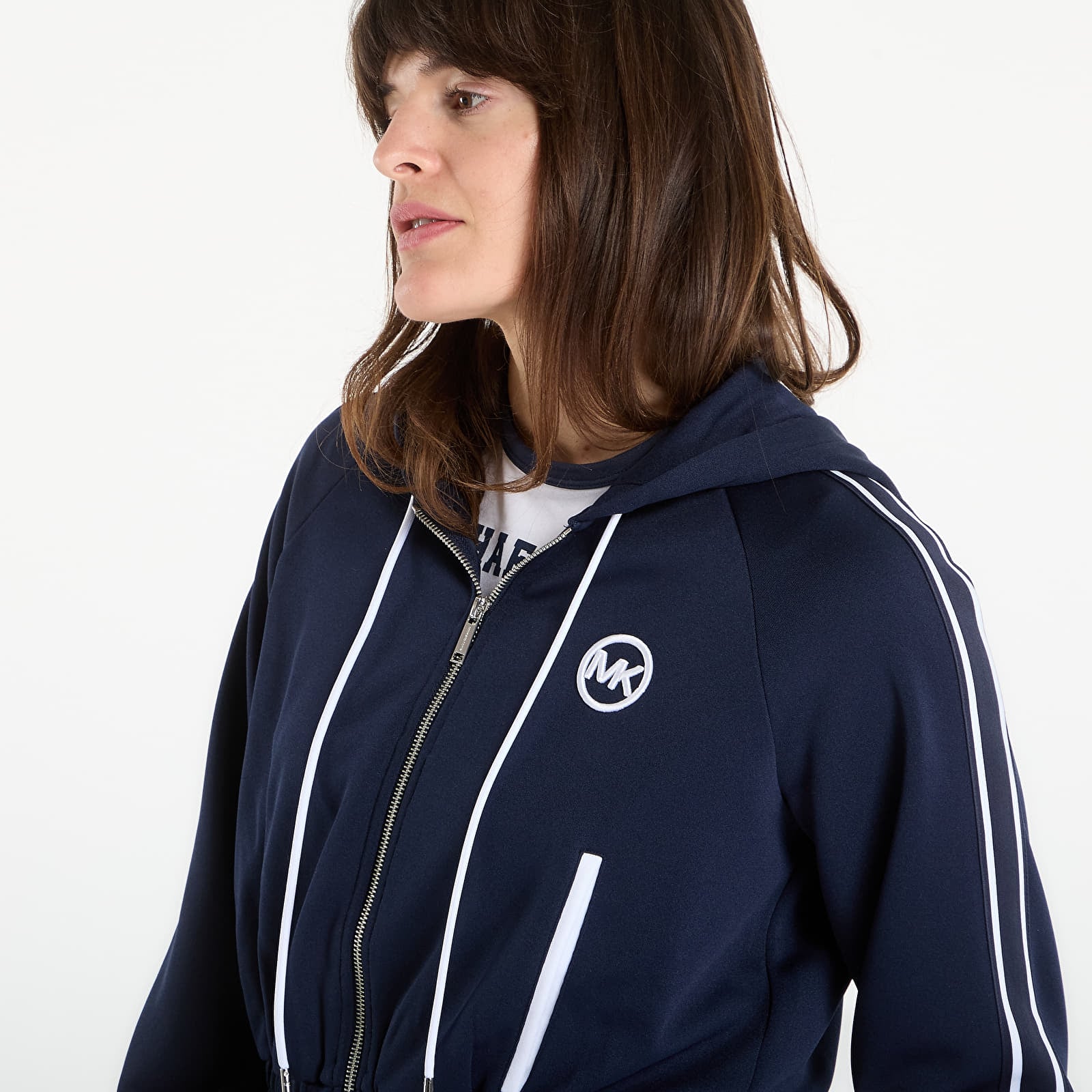 Hoodies and sweatshirts  Michael Kors Contrast Zip Front Track Jacket Midnight Blue