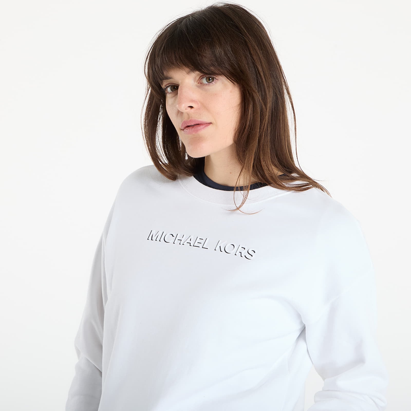 Hoodies and sweatshirts  Michael Kors Mk Shdw Embssed Logo Crew White