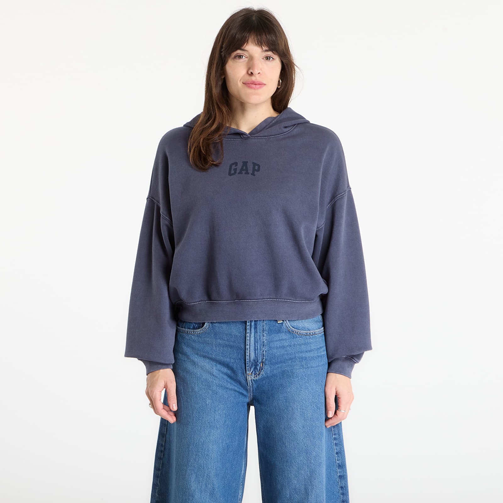 Sweatshirt GAP V-Gap Mini Arch Pullover Hoodie Grey L