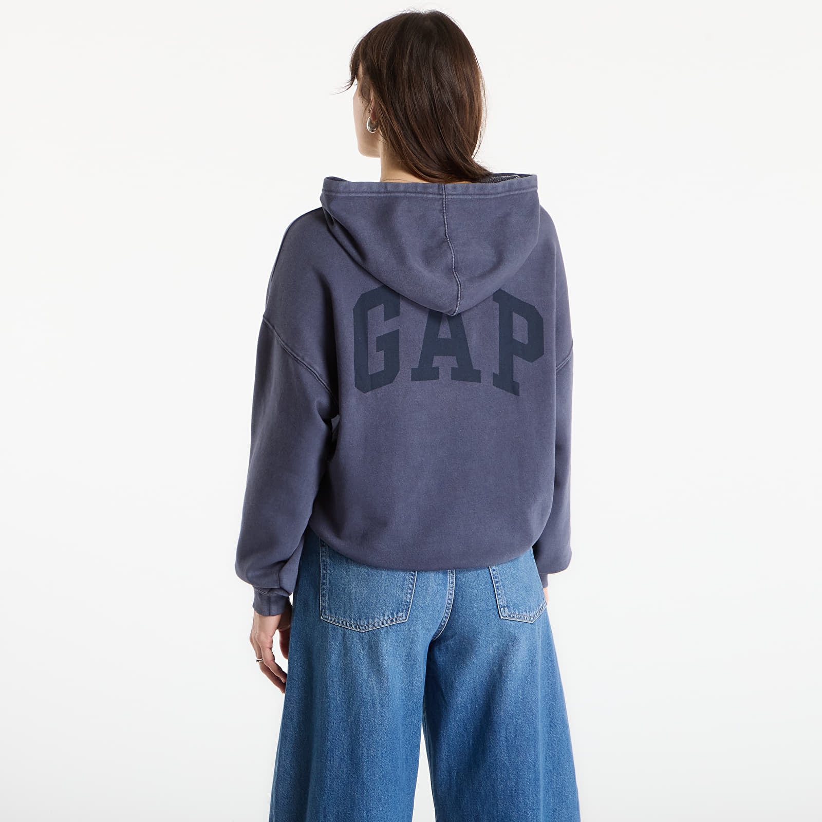 Mikinas ar kapuci un sporta krekli GAP V-Gap Mini Arch Pullover Hoodie Grey