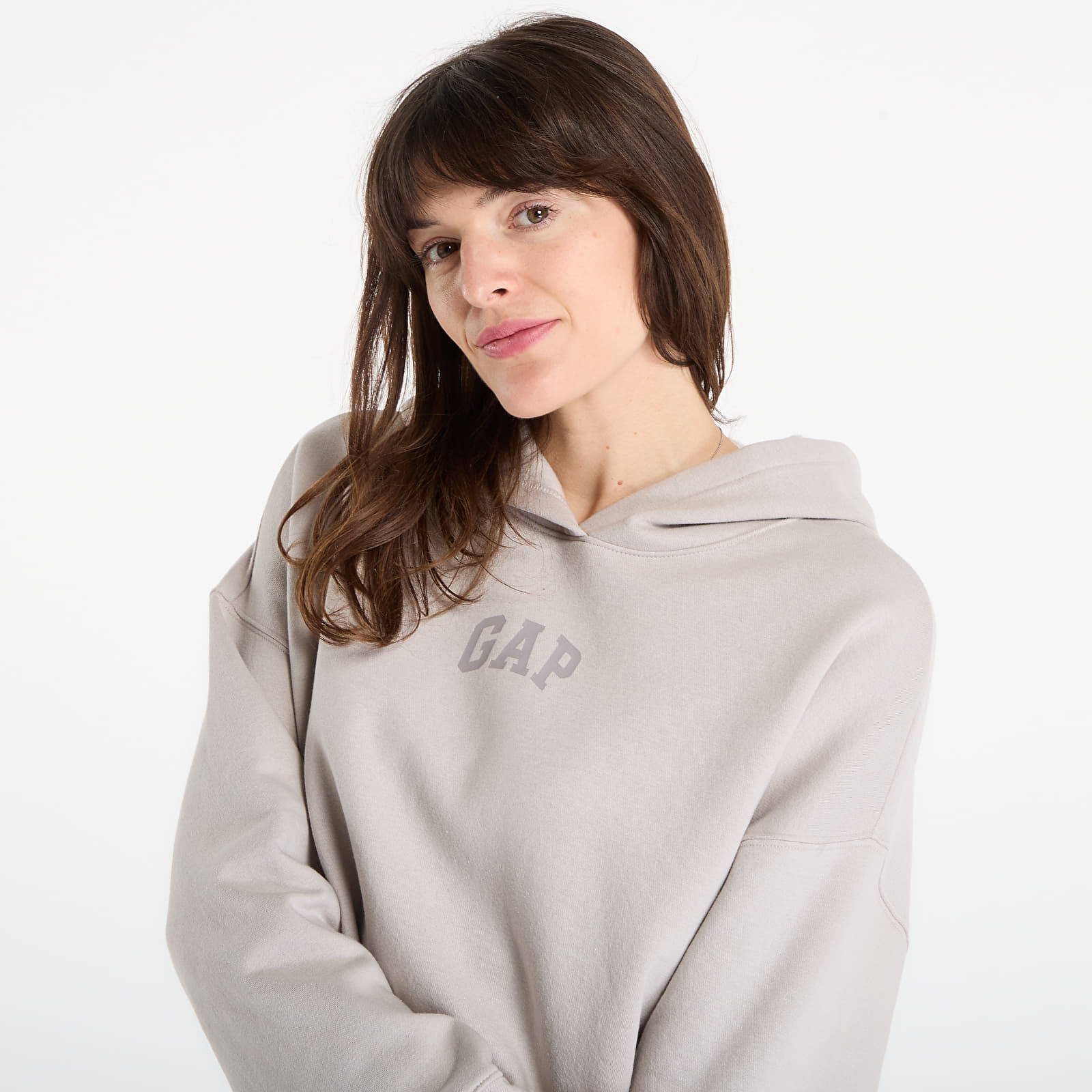 Mikinas ar kapuci un sporta krekli GAP V-Gap Mini Arch Pullover Hoodie Beige