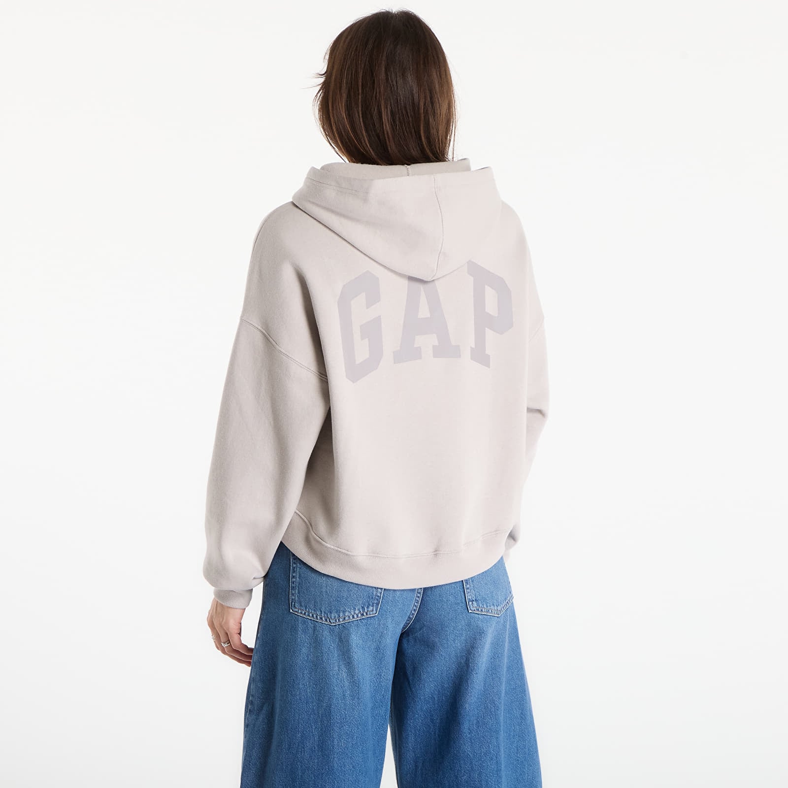 Mikinas ar kapuci un sporta krekli GAP V-Gap Mini Arch Pullover Hoodie Beige