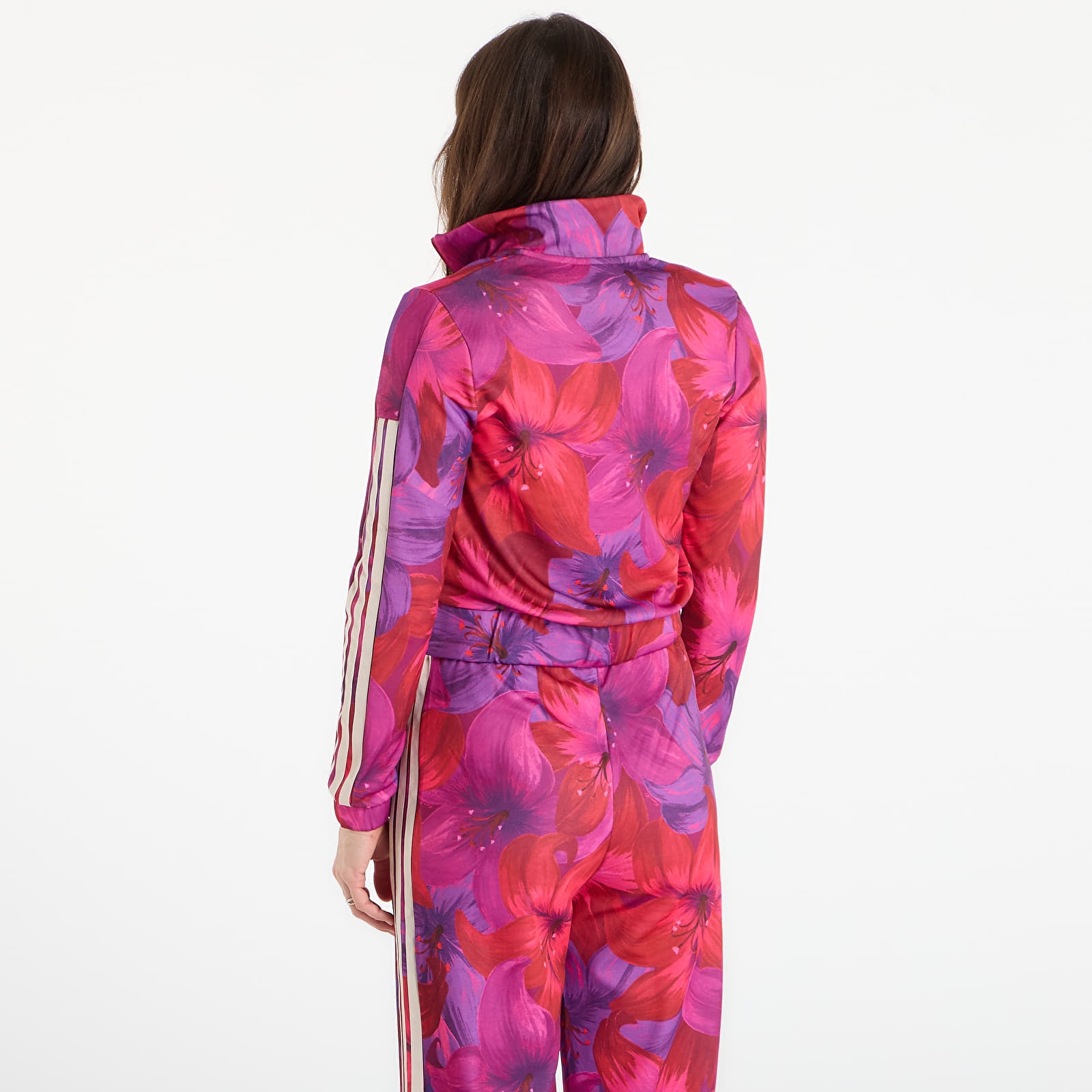 Sweats à capuche femme adidas X Farm Rio House Of Tiro Track Top Bahia Magenta
