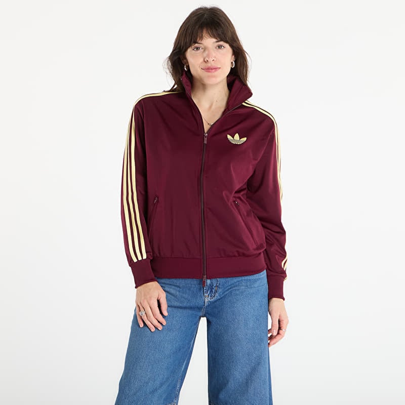 Суитшърт adidas Firebird Track Top Loose Maroon/ Almost Yellow