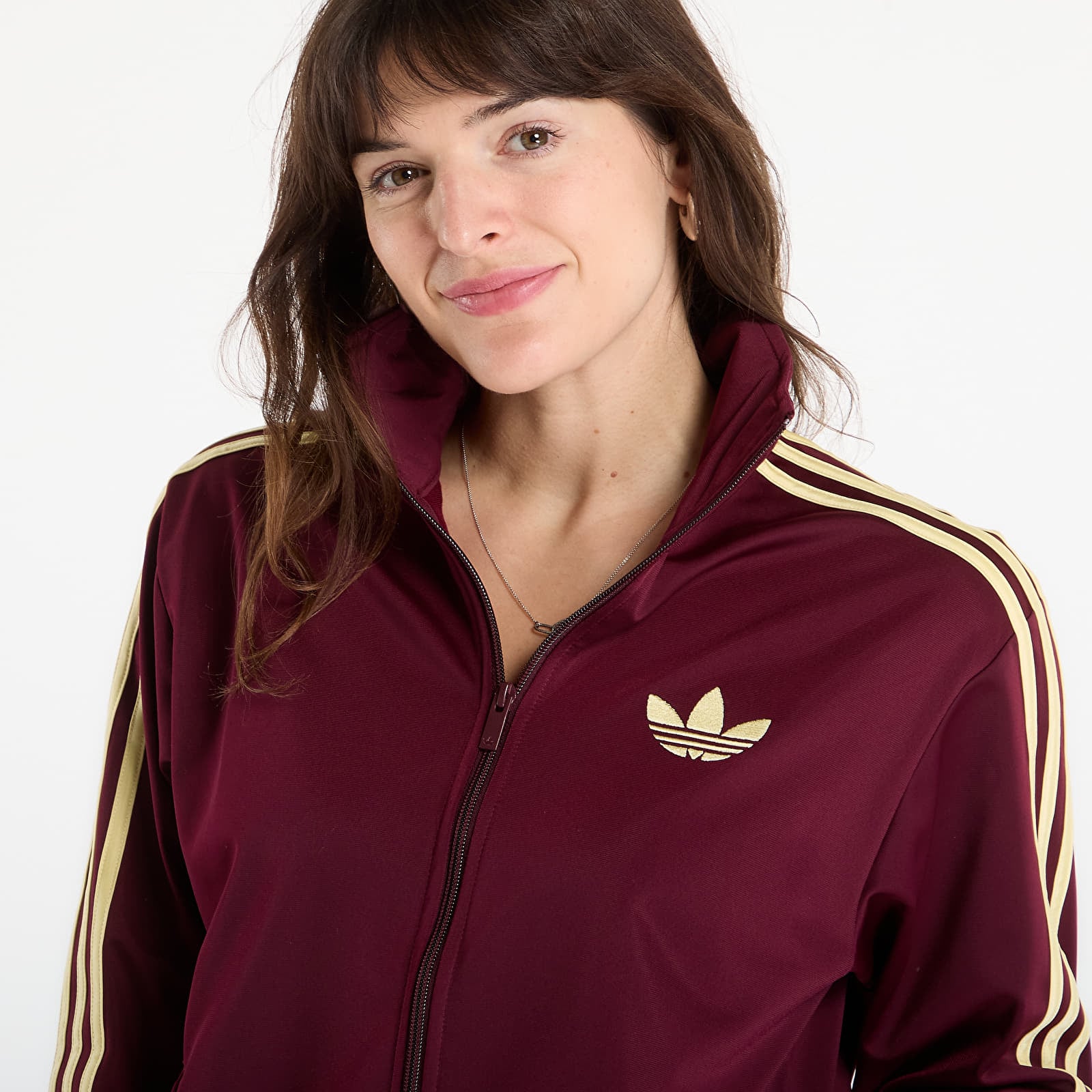 Ženske dukserice adidas Fb Tt Loose Maroon/ Almost Yellow