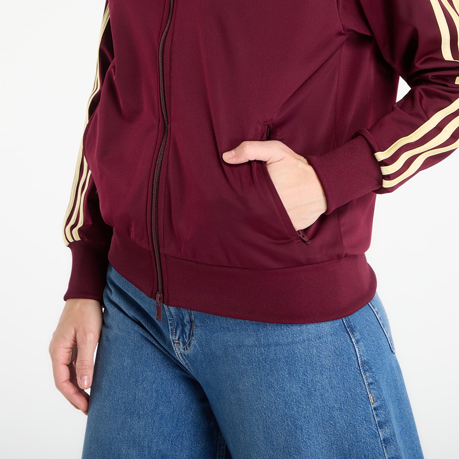 Ženske dukserice adidas Fb Tt Loose Maroon/ Almost Yellow