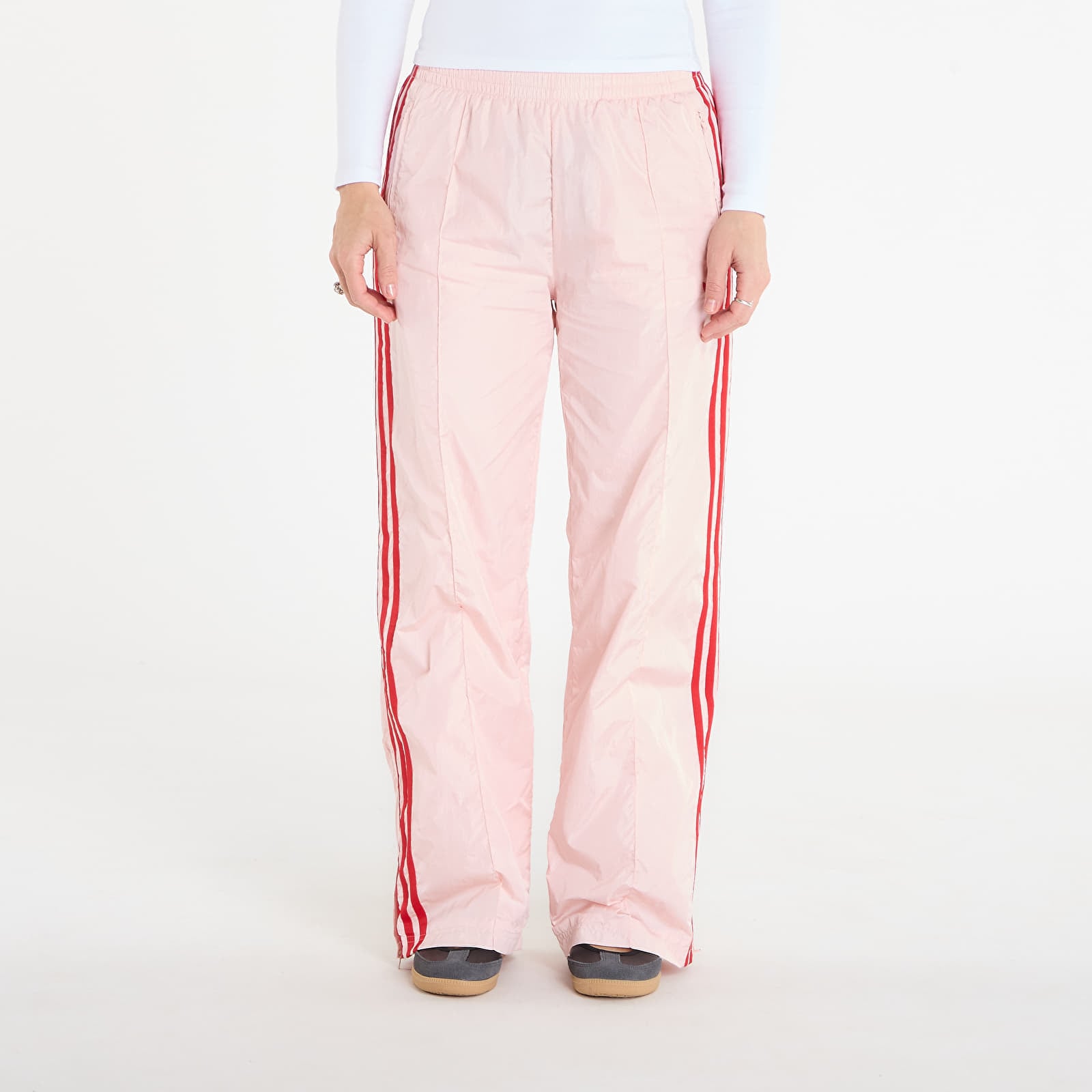Панталони adidas Fb Tp Loose Nylon Tracksuit Bottoms Sandy Pink XS