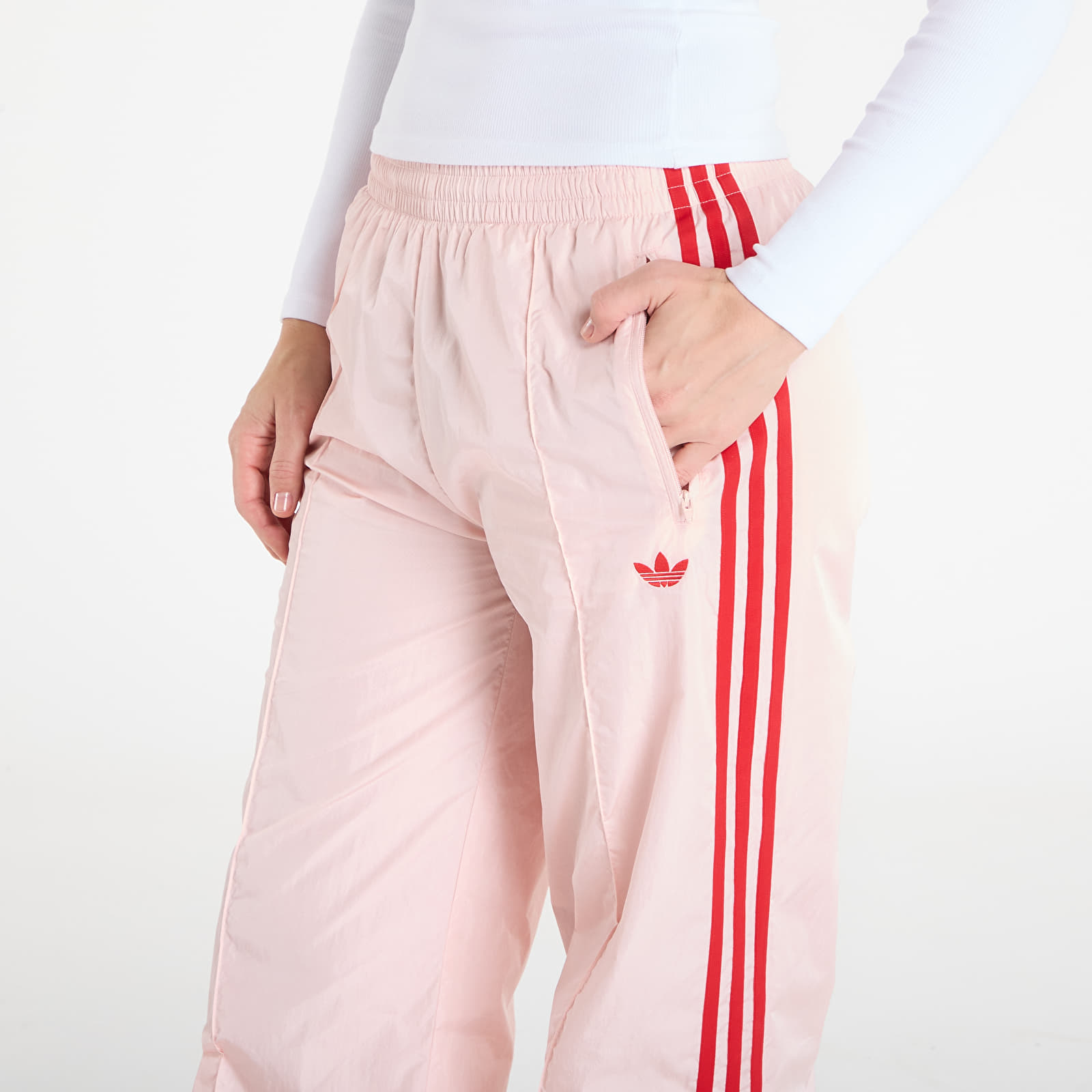 Moteriškos kelnės adidas Fb Tp Loose Nylon Tracksuit Bottoms Sandy Pink