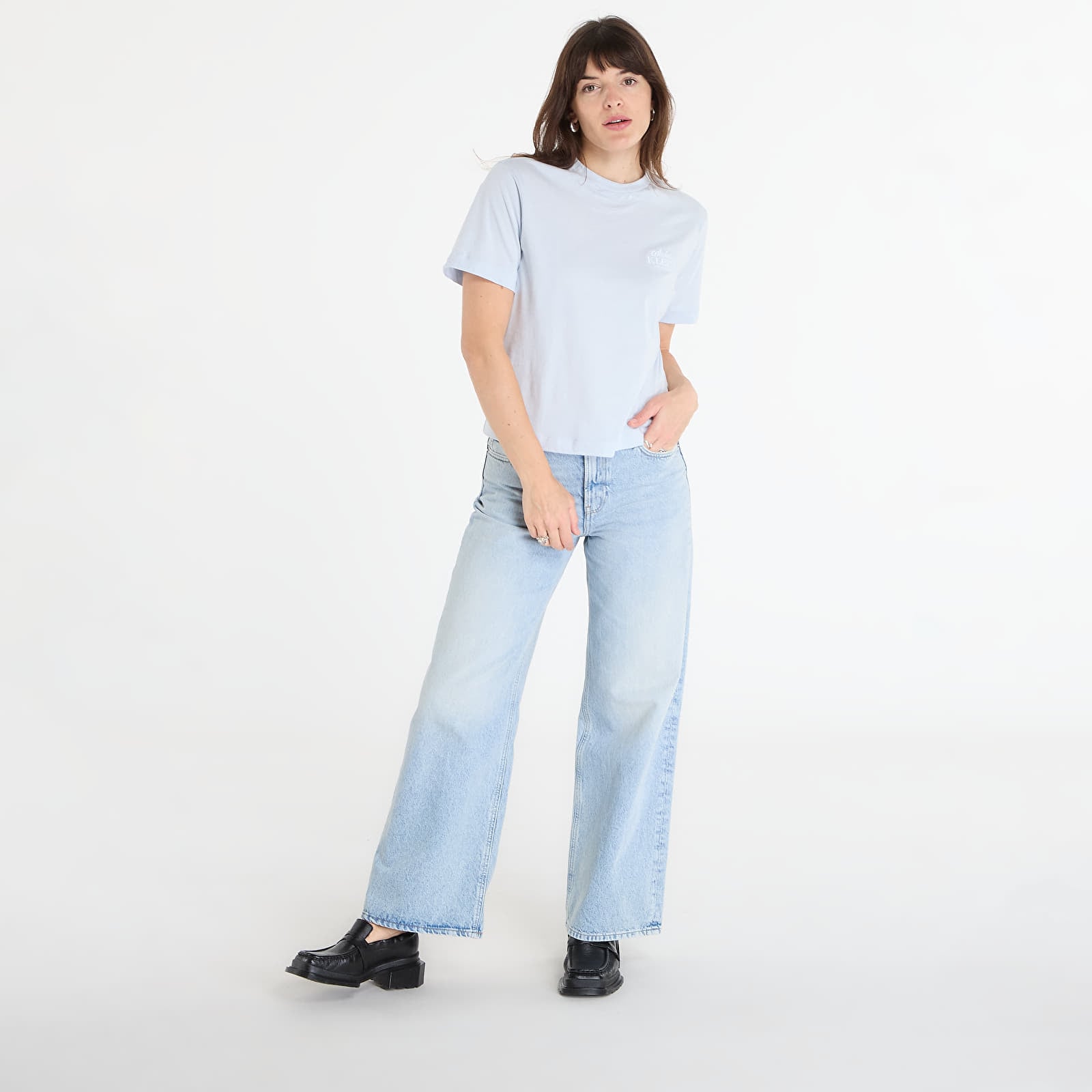 Dámske tričká Calvin Klein Jeans Ss Boxy Graphic T-Shirt Plein Air