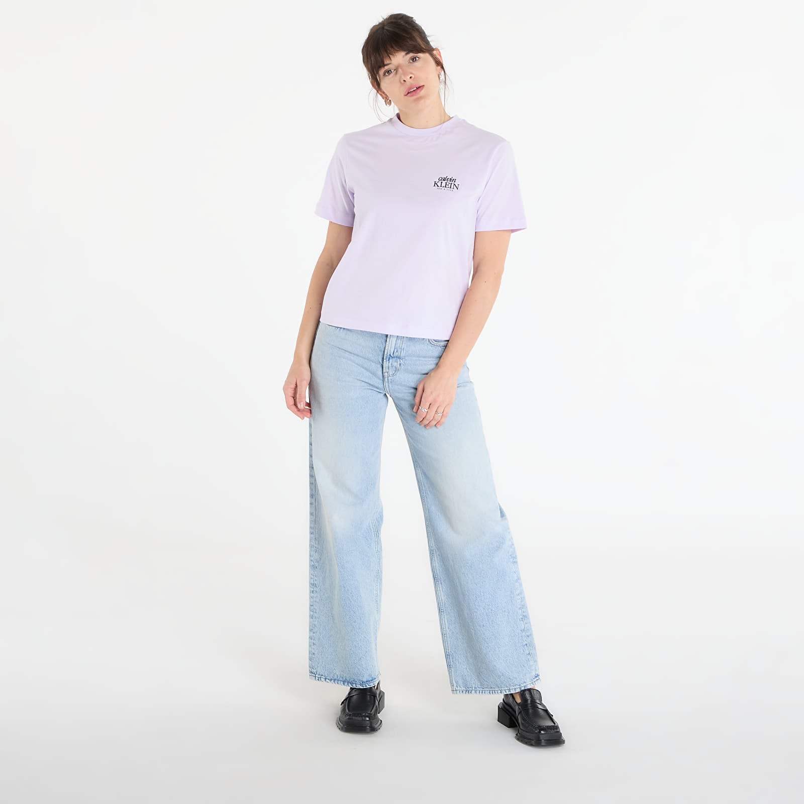 Tričká Calvin Klein Jeans Ss Boxy Graphic T-Shirt Island Lilac