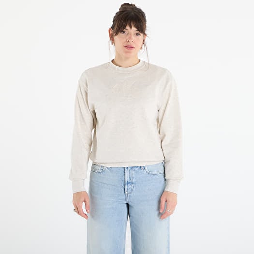 Sweatshirt Calvin Klein Jeans Ls Embossed Monologo Terry Crewneck Vanilla Heather