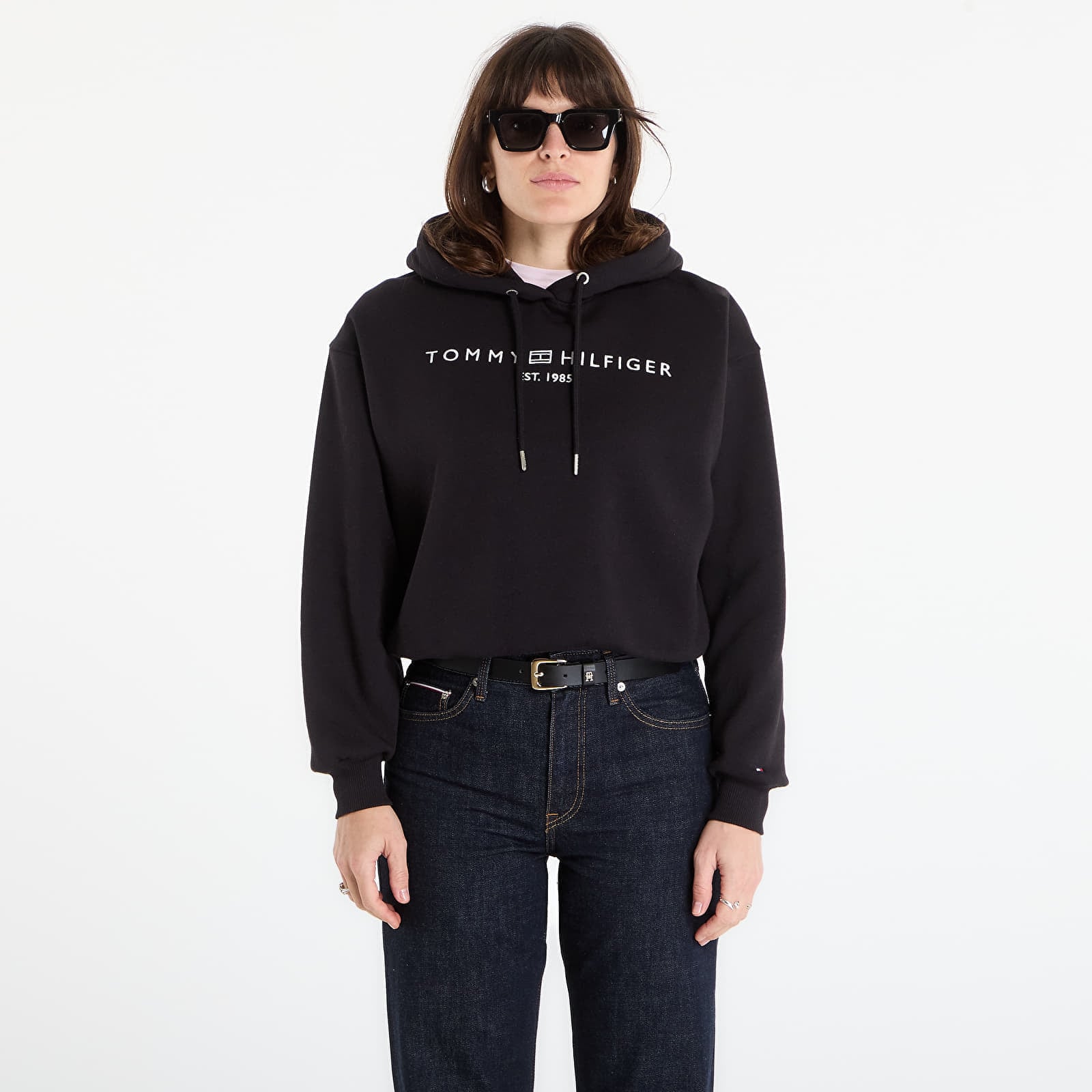 Sweatshirt Tommy Hilfiger Corp Logo Mdrn Hoodie Black M