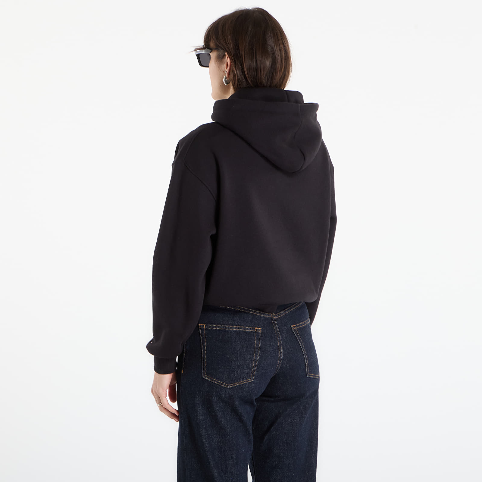 Gensere for kvinner Tommy Hilfiger Corp Logo Mdrn Hoodie Black