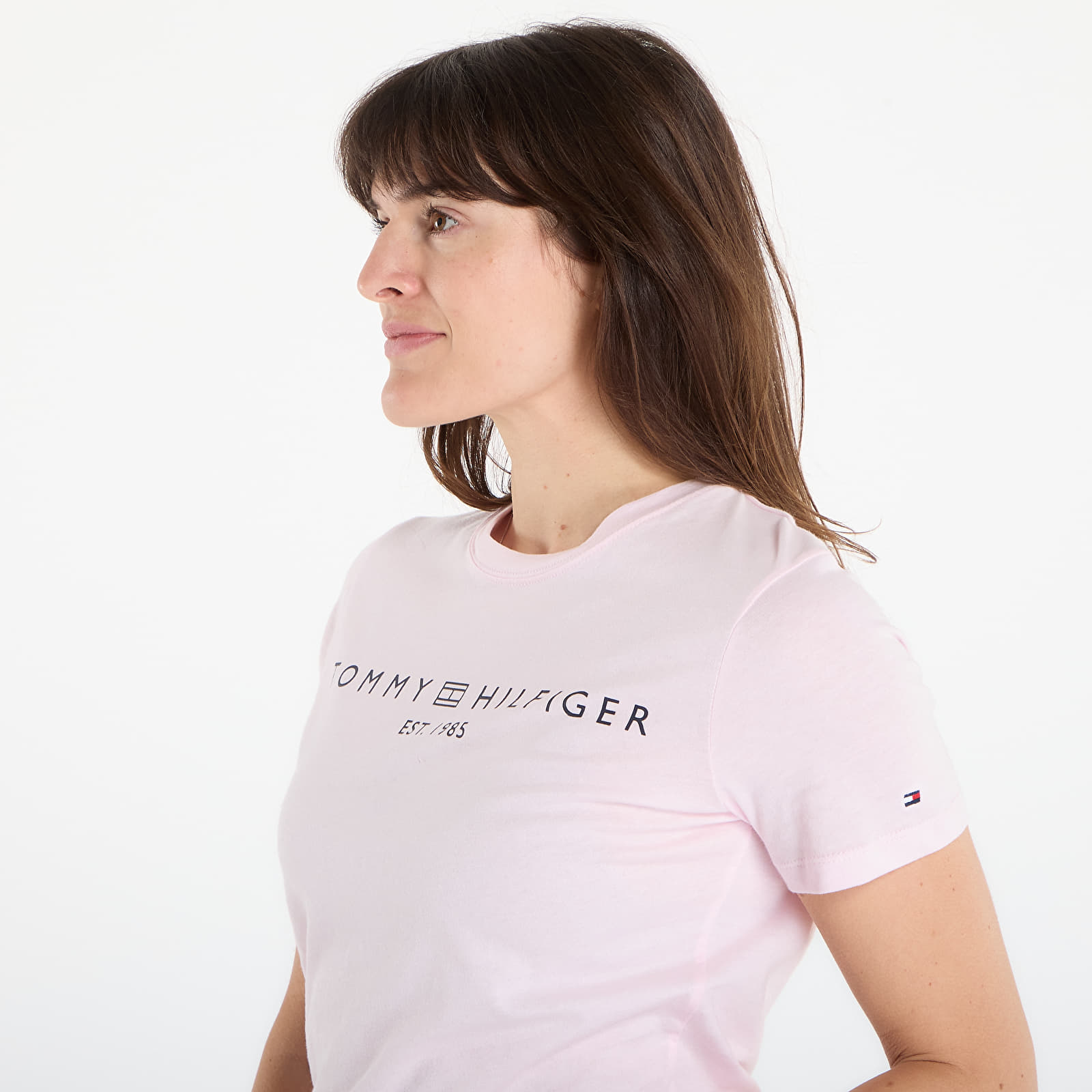 T-Shirts Frau Tommy Hilfiger Reg Corp Logo C-Nk Ss Light Pink