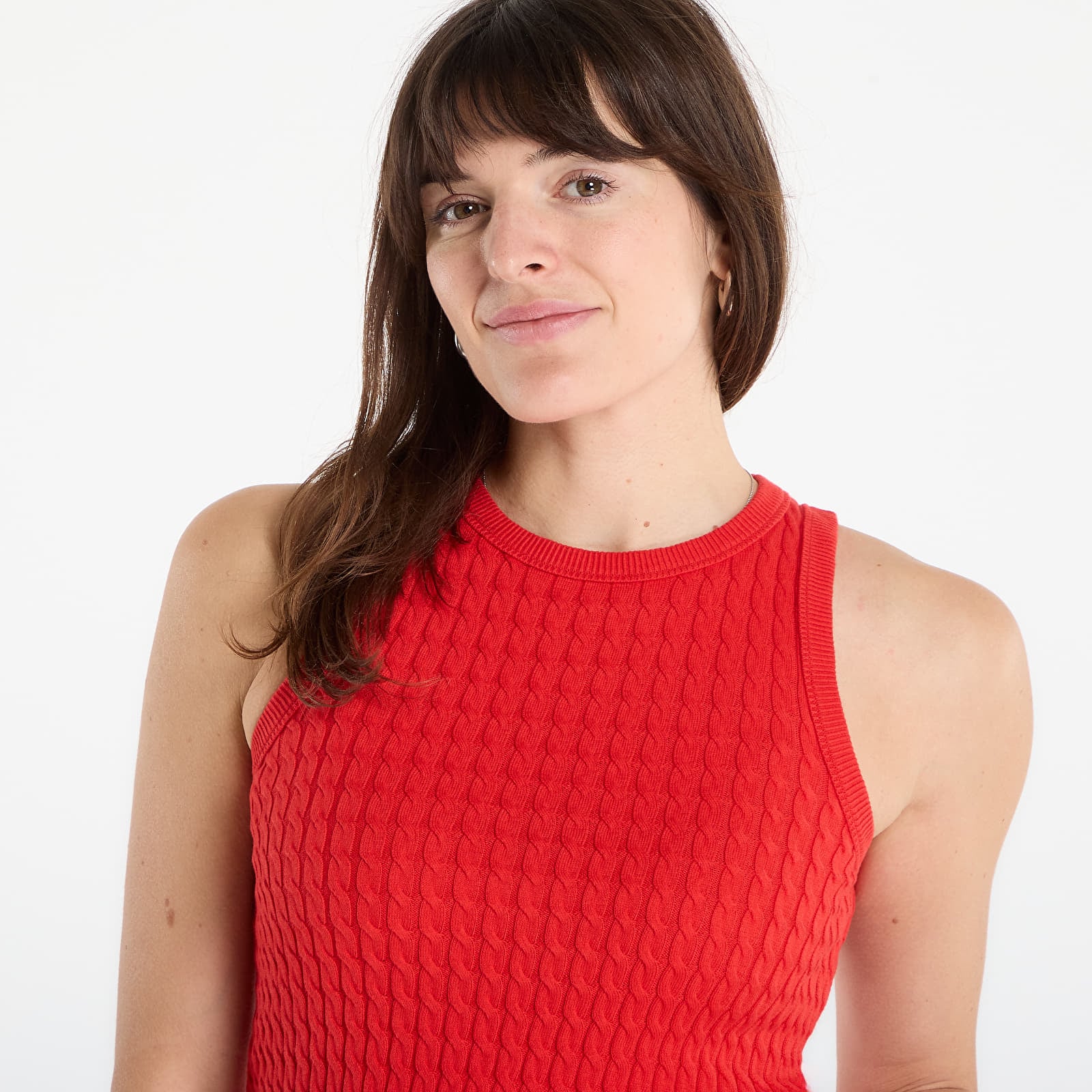 Sieviešu topi Tommy Hilfiger Co Cable Fine Gg Sl Slim Swt Fireworks