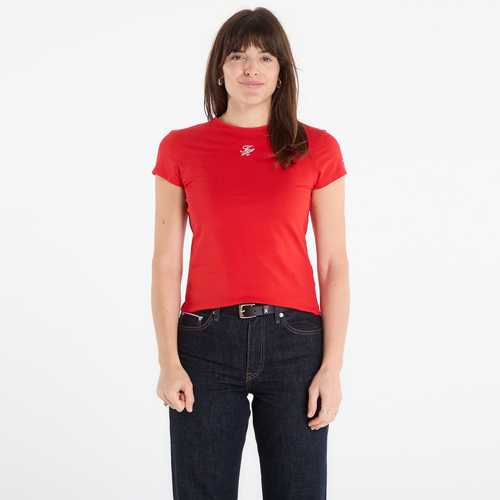 Tricou Tommy Hilfiger Script Slim Ss Tee Fireworks XS