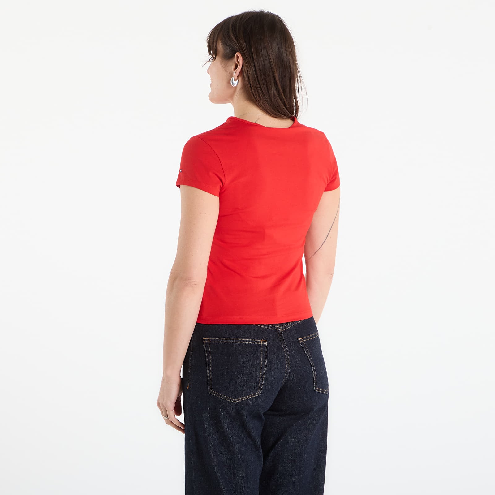 Dámske tričká Tommy Hilfiger Script Slim Ss Tee Fireworks