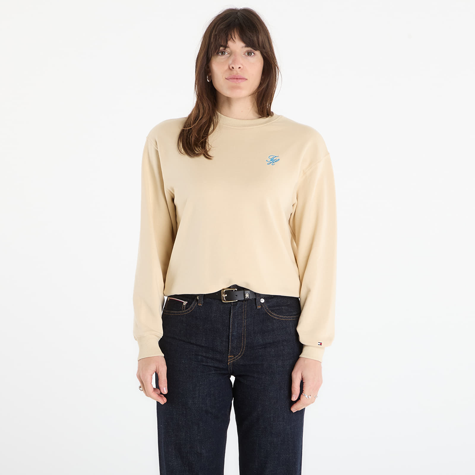 Sweatshirts Tommy Hilfiger Script Reg Sweatshirt Country Ivory