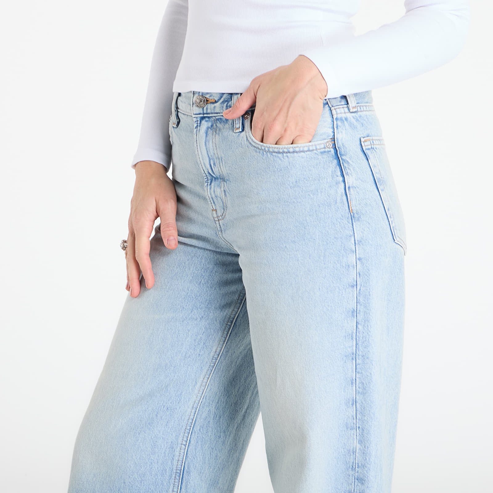Dámske jeans Calvin Klein Jeans Low Rise Baggy Indigo Stone