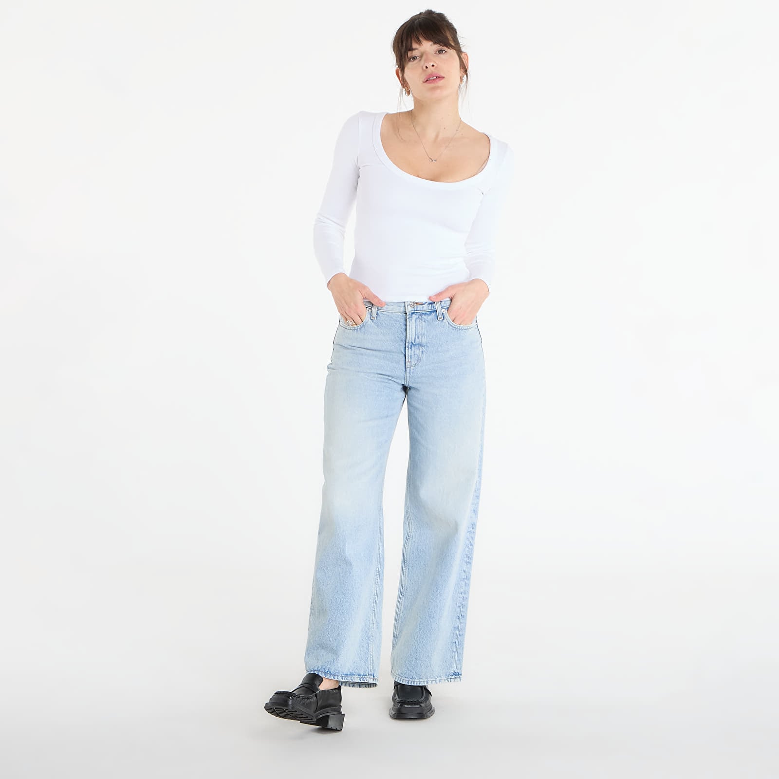 Dámske jeans Calvin Klein Jeans Low Rise Baggy Indigo Stone