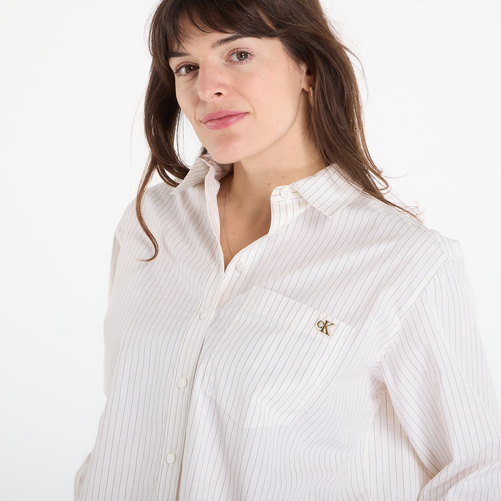 Дамски ризи Calvin Klein Jeans Yarndye Cotton Poplin Relaxed Shirt Calico Three Color Refined Stripe