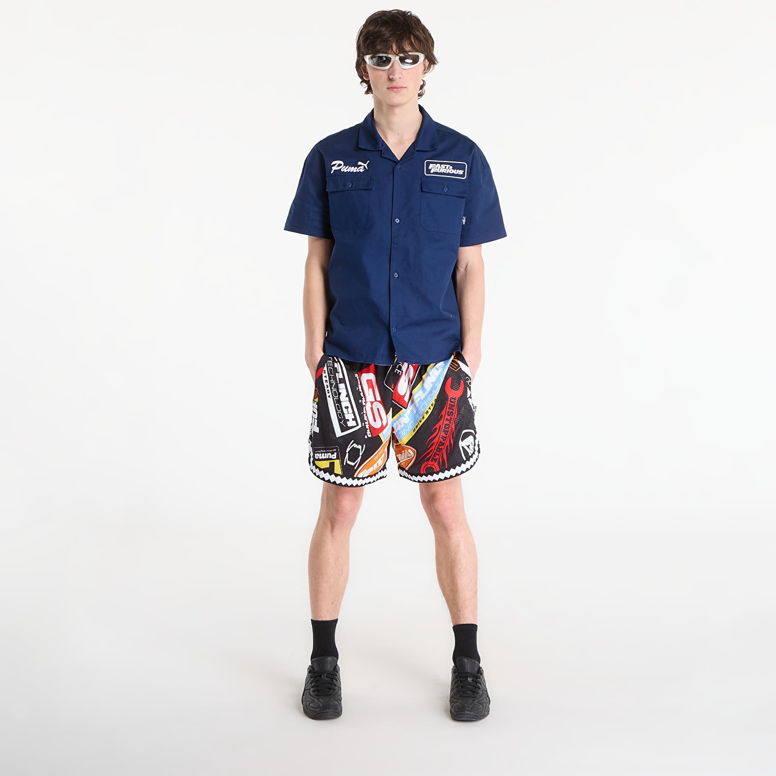 Vyriški marškiniai Puma x Fast & Furious Mechanic Shirt Persian Blue
