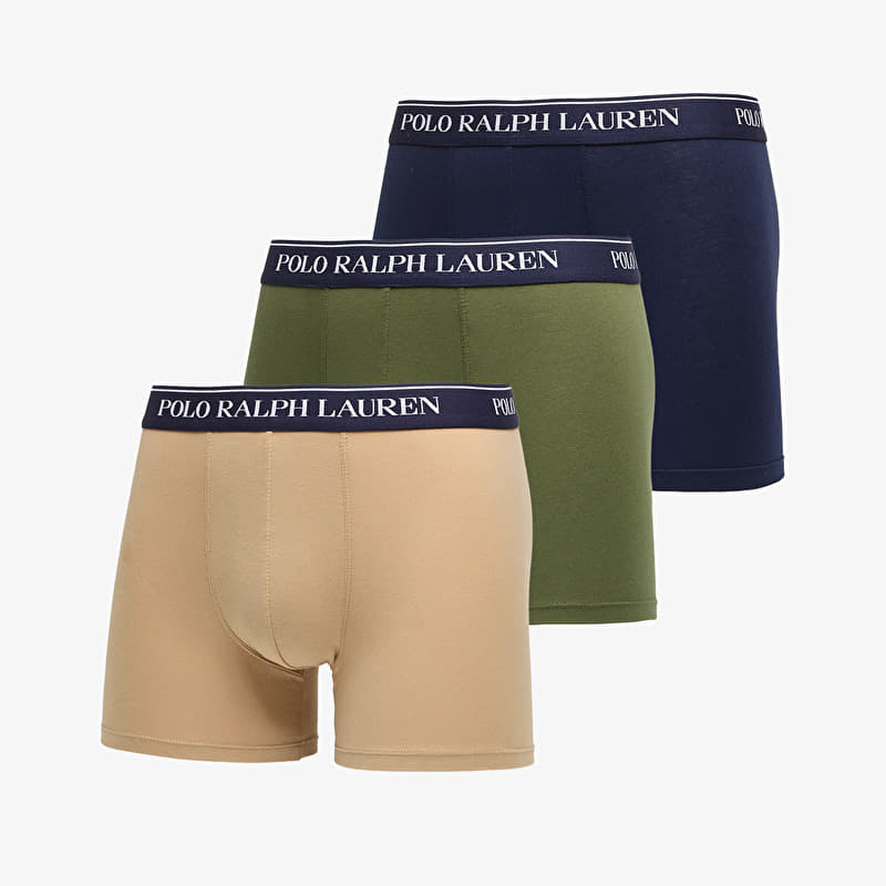 Bokseri Ralph Lauren Boxer Brief-3 Pack Boxer Brief Blue