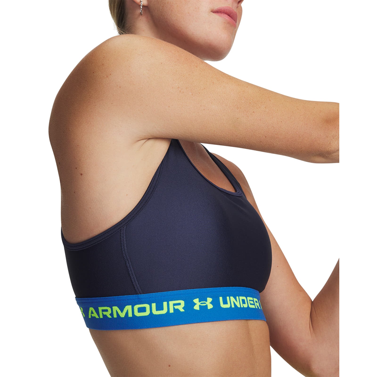 Moteriškos liemenėlės Under Armour Crossback Mid Bra Blue