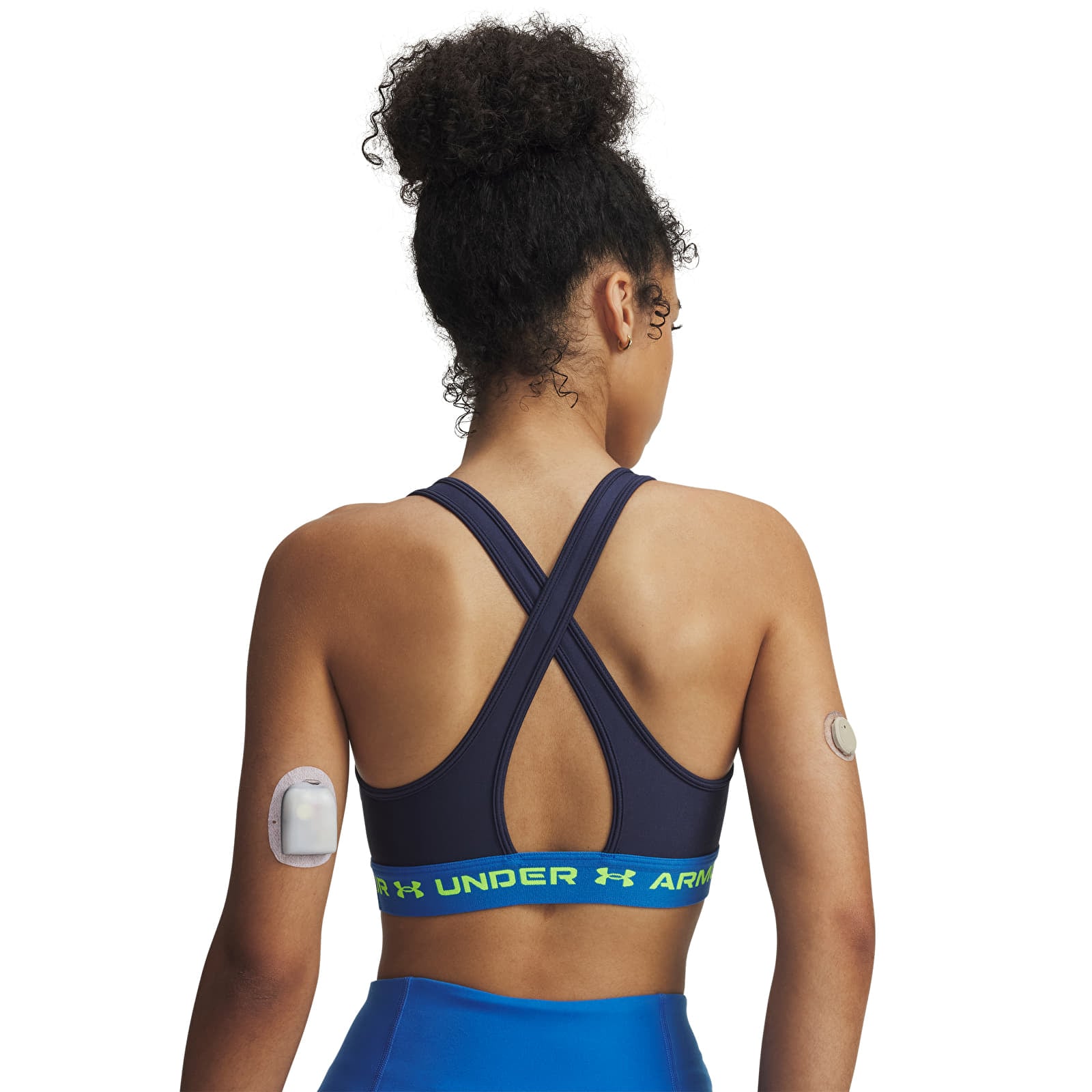 Moteriškos liemenėlės Under Armour Crossback Mid Bra Blue