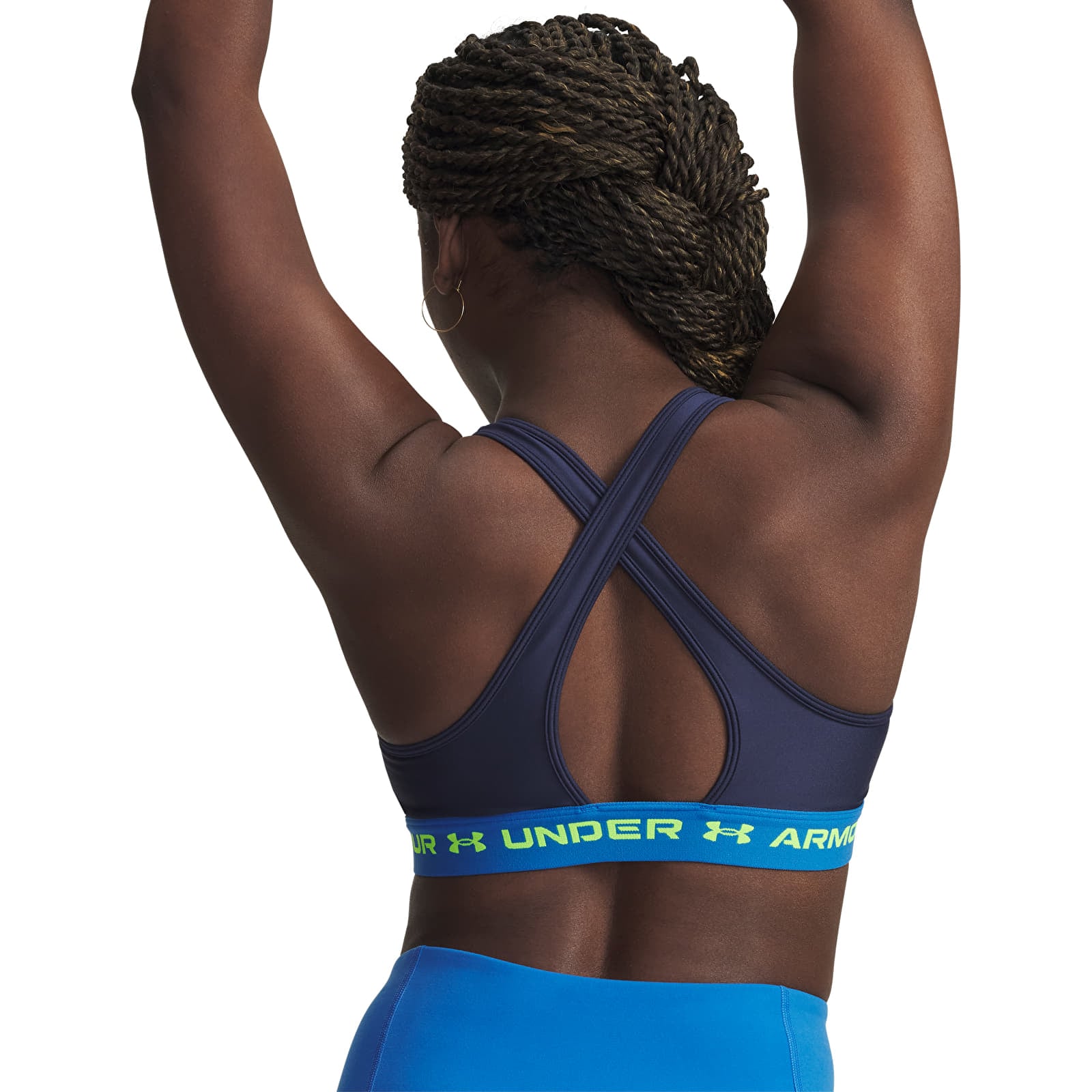 Moteriškos liemenėlės Under Armour Crossback Mid Bra Blue