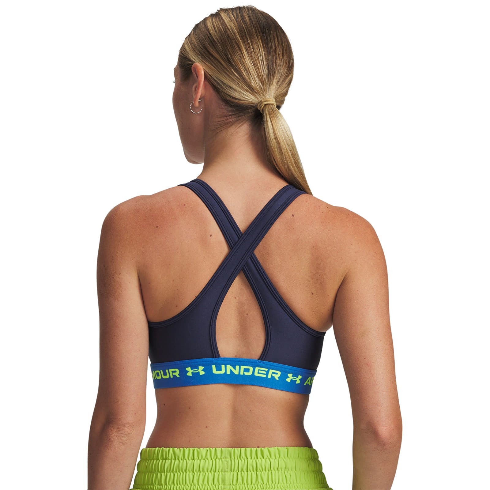 Moteriškos liemenėlės Under Armour Crossback Mid Bra Blue
