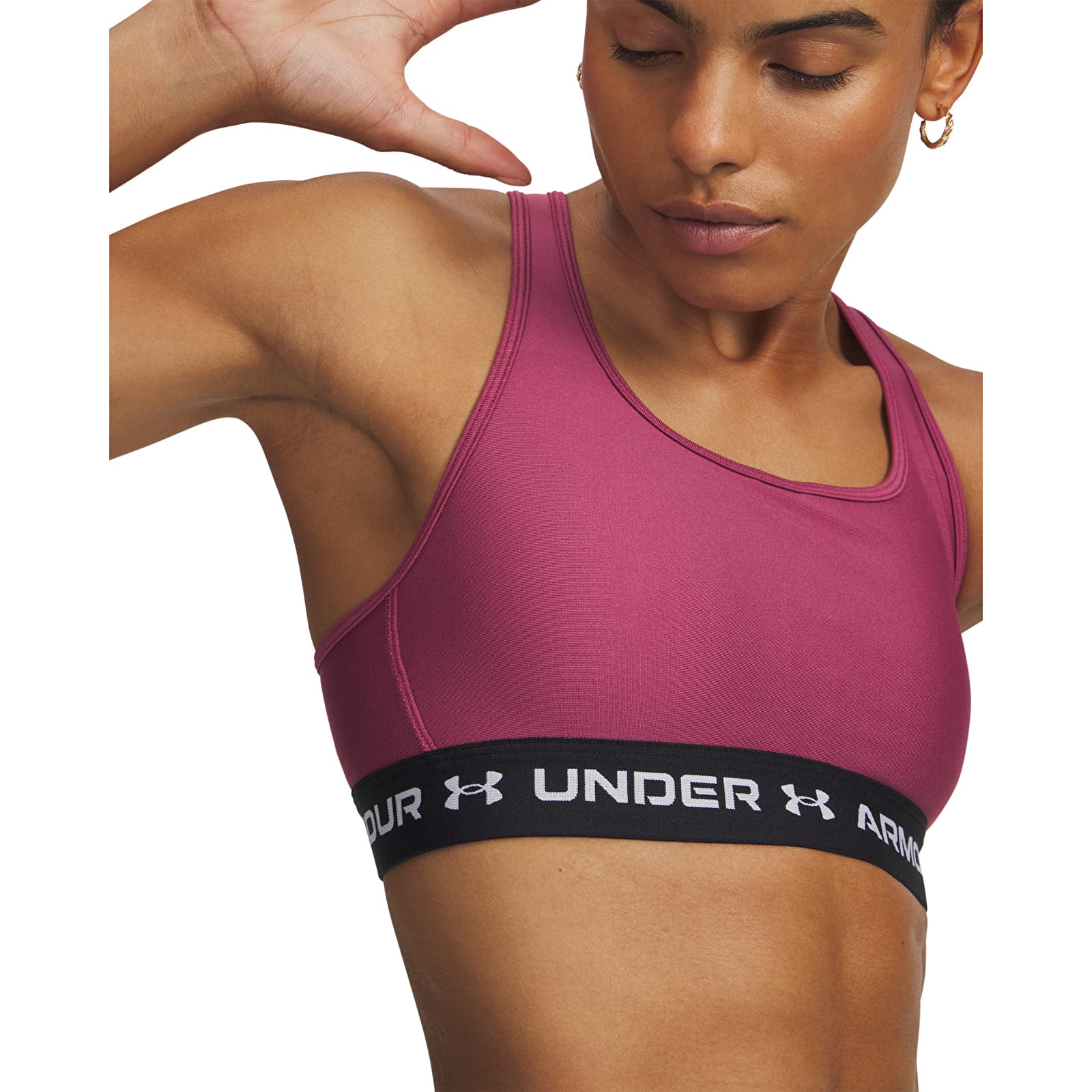 Sieviešu krūšturi Under Armour Crossback Mid Bra Red