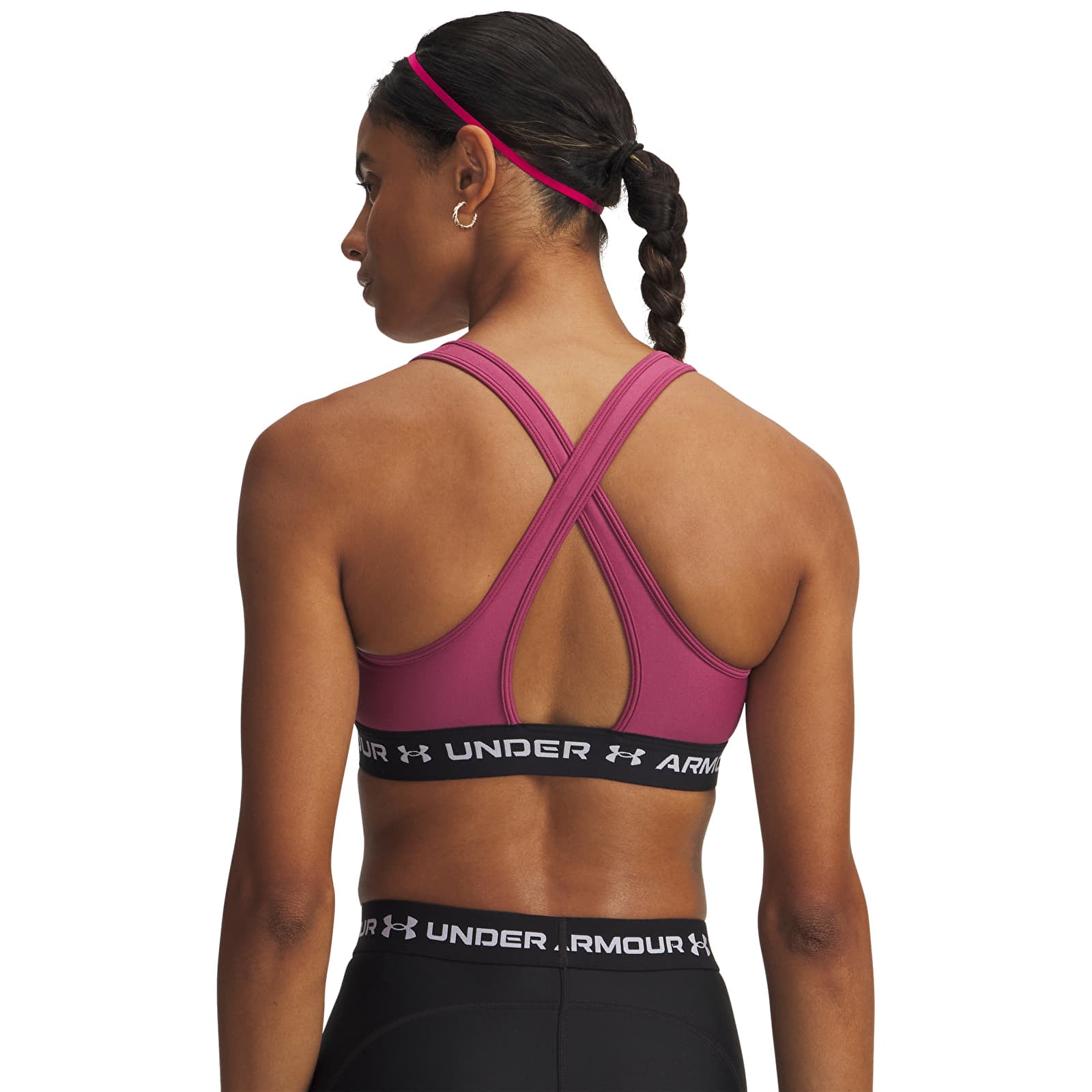 Sieviešu krūšturi Under Armour Crossback Mid Bra Red