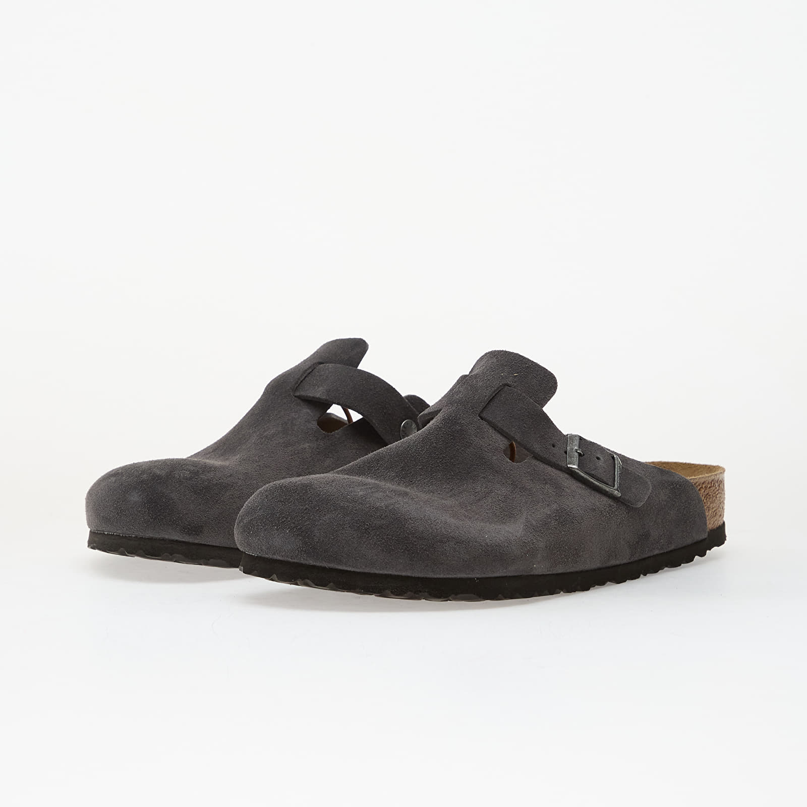 Мъжки кецове и обувки Birkenstock Boston Suede Leather Charcoal