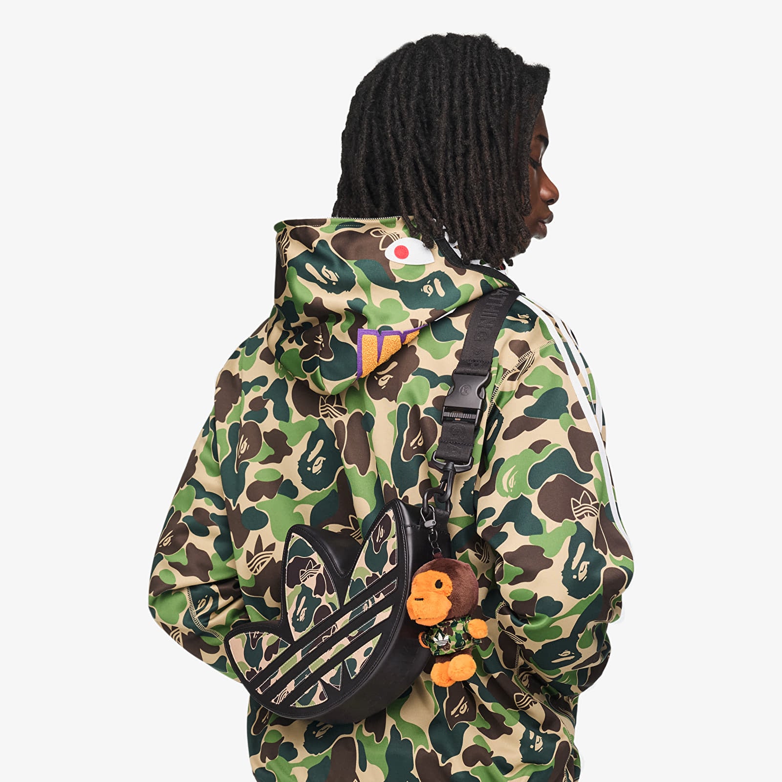 Miesten olkalaukut adidas x BAPE Trefoil Shoulde Black