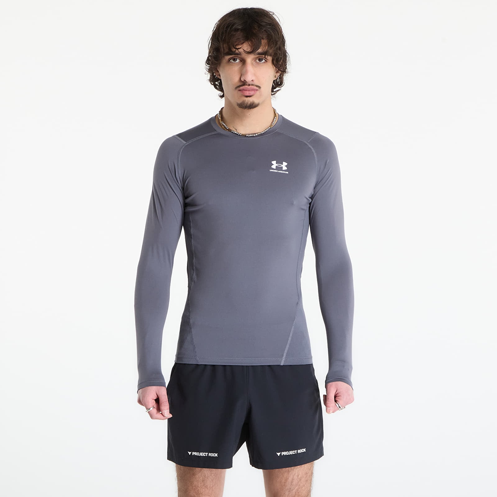 Meeste T-särgid Under Armour Hg Armour Comp Ls Gray