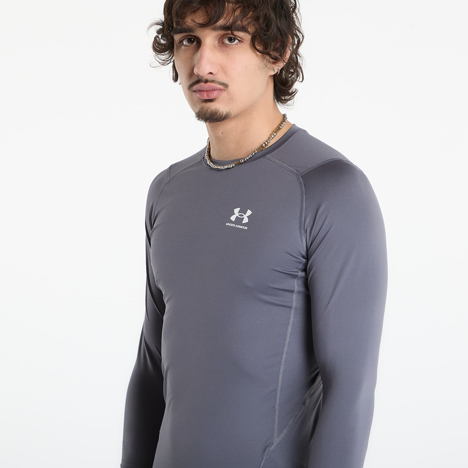 Meeste T-särgid Under Armour Hg Armour Comp Ls Gray