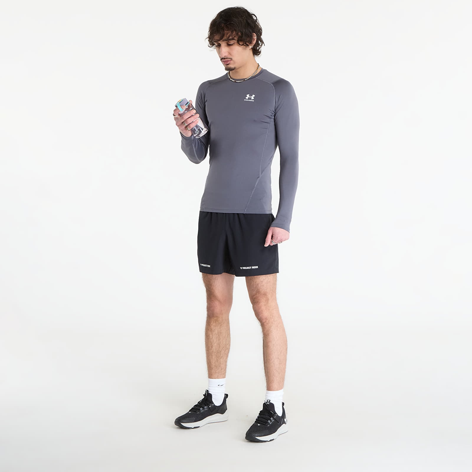 Meeste T-särgid Under Armour Hg Armour Comp Ls Gray