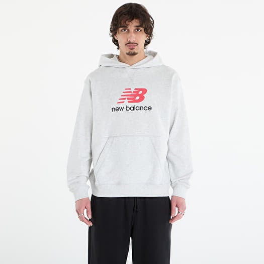 Džemperis New Balance Athletics French Terry Logo Hoodie Ash Heather