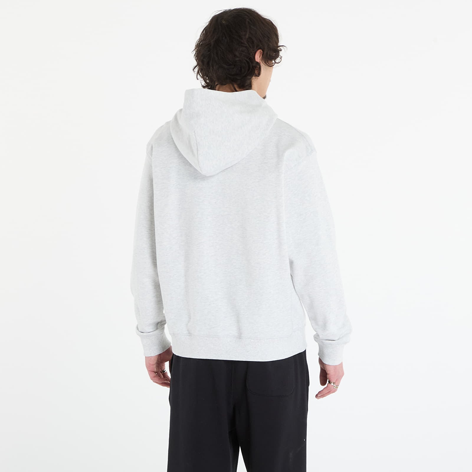 Felpe con cappuccio uomo New Balance Athletics French Terry Logo Hoodie Ash Heather