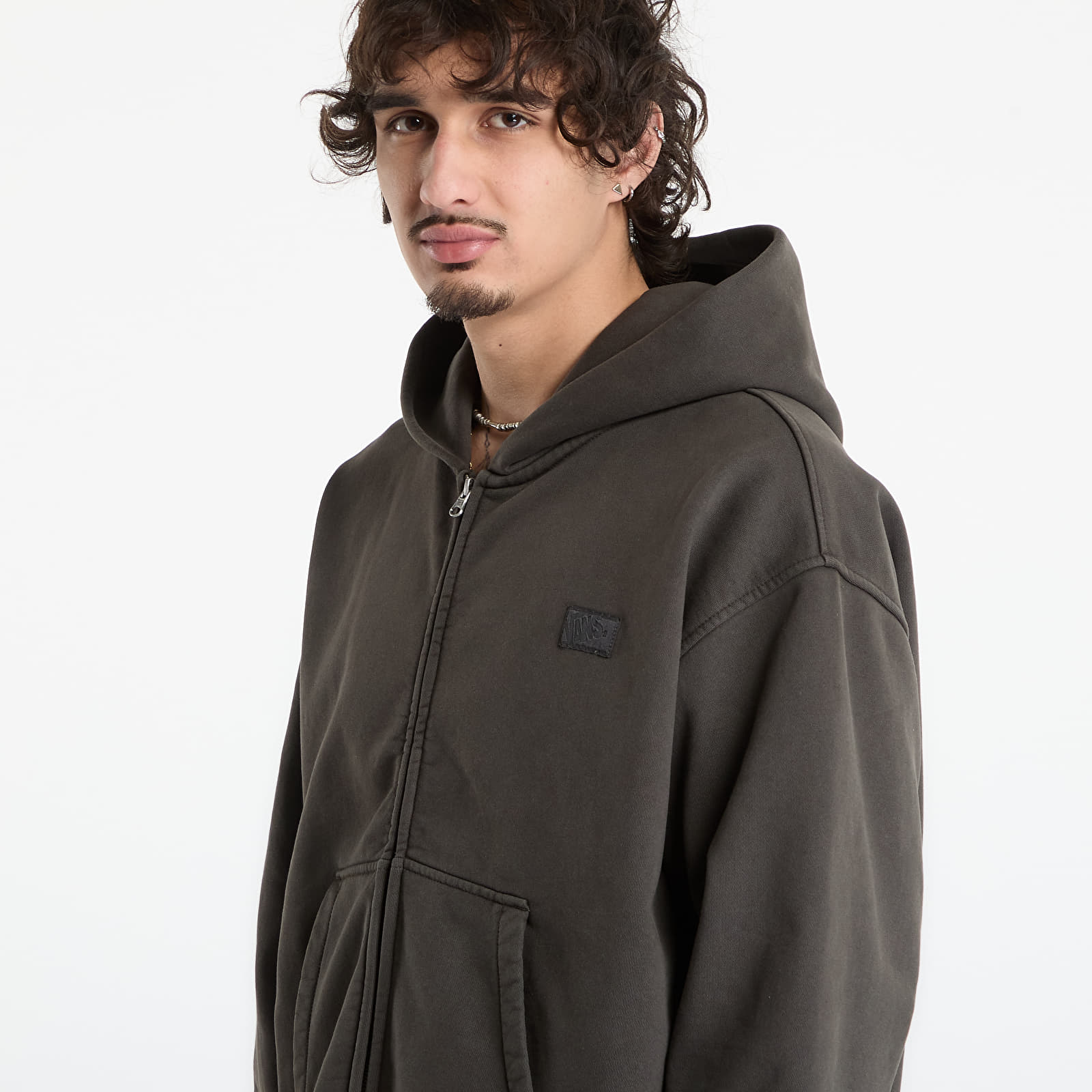 Pánske mikiny Vans Premium Full Zip Hoodie Faded Black
