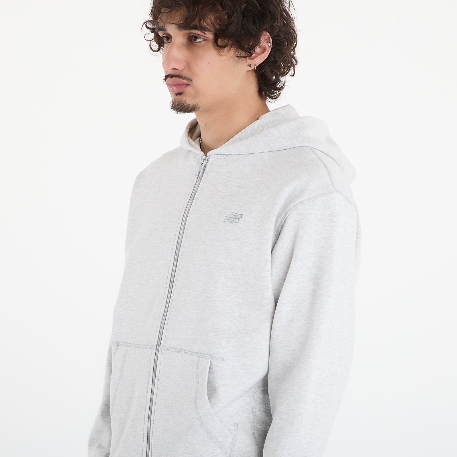 Muške dukserice New Balance Athletics French Terry Full Zip Ash Heather